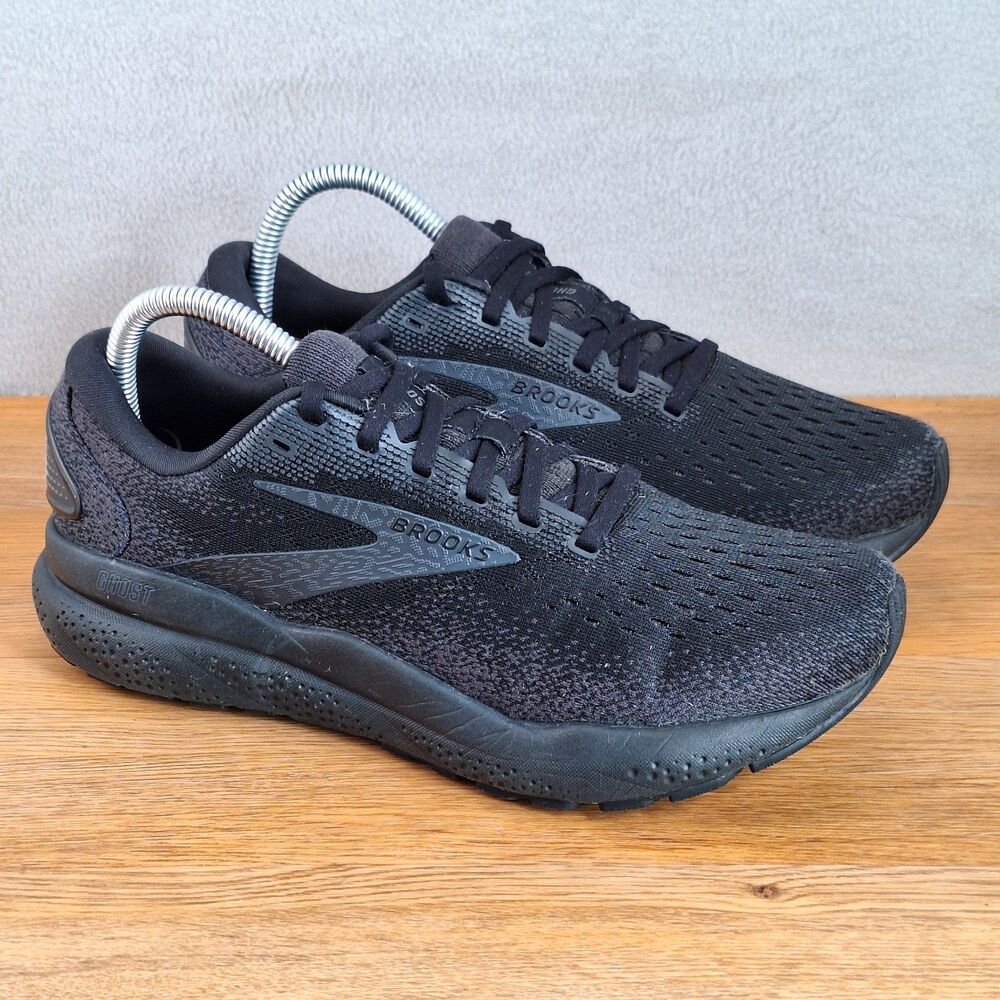 Brooks Ghost 16 Women's 8.5 Neutral Running Shoes Black Mesh Cushioned Sneakers